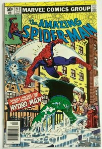 AMAZING SPIDER-MAN#212 NM 1981 FIRST HYDRO MAN MARVEL BRONZE AGE COMICS