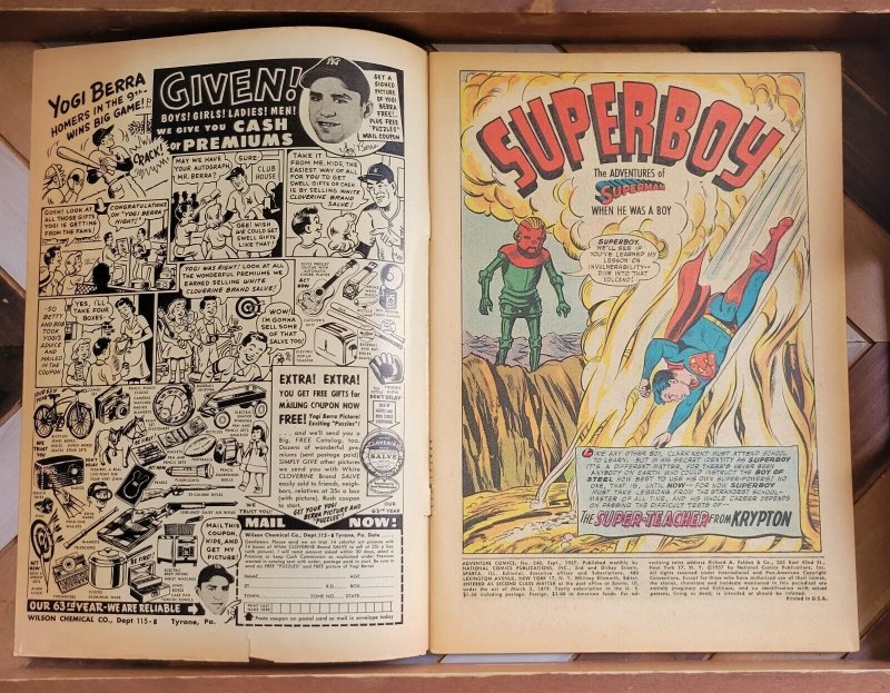 Adventure Comics #240 VG+ (DC 1957) SUPERBOY, 1st app ROBOT TEACHER from KRYPTON 
