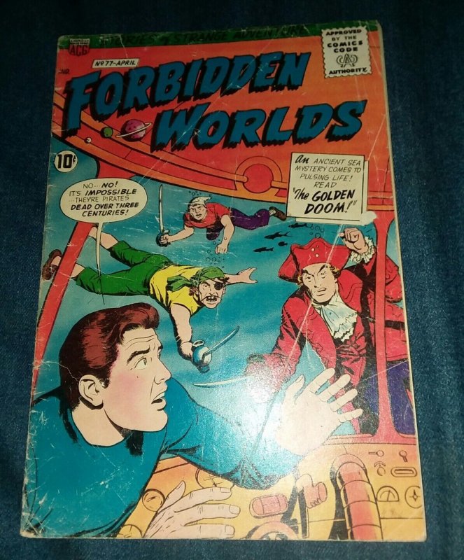 Forbidden Worlds #77 Gd+ golden age scifi horror comics acg ogden whitney art?