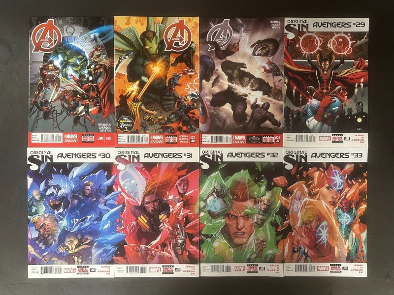 Avengers (2012) #1-25, 27-34, 36-42, 44 Near Complete VF/NM Hickman Set of 41