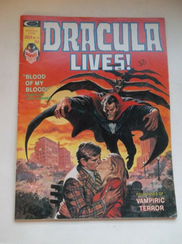 CURTIS/MARVEL: DRACULA LIVES #13, HARD TO FIND LAST ISSUE, 1975, VG/FN (5.0)!!!