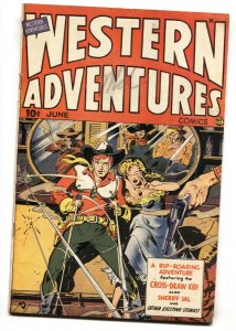 WESTERN ADVENTURES #5-1949-ACE PUBS-CROSSDRAW KID-SHERIFF SAL-GGA PANELS 