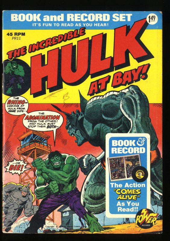 Incredible Hulk Book and Record Set #11 VG+ 4.5 PR w/ Record!