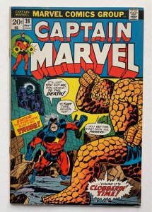 (1973) CAPTAIN MARVEL #26 2nd THANOS! 1st Appearance of DEATH! Jim Starlin Art!