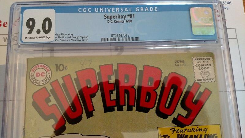 Superboy #81 (Jun 60, DC) CGC 9.0