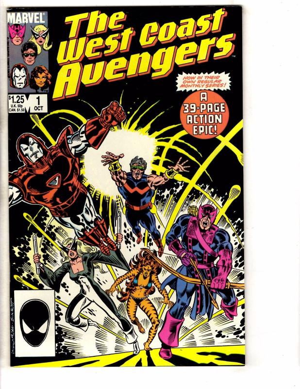 Lot Of 10 West Coast Avengers Marvel Comic Books # 1 2 3 4 5 6 7 87 88 89 J265