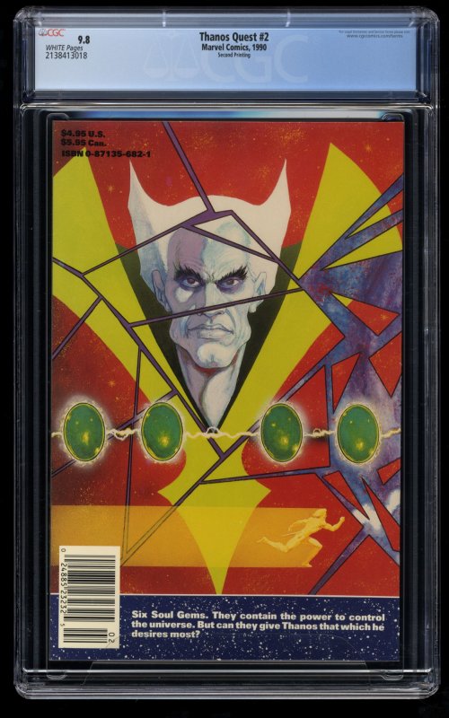 Thanos Quest #2 CGC NM/M 9.8 White Pages Second Printing