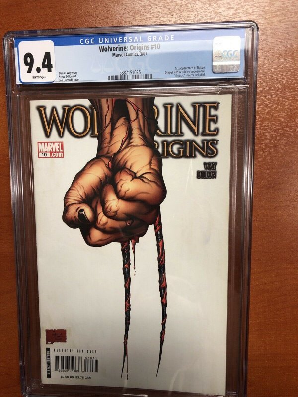 Wolverine: Origins (2007) # 10 (CGC 9.4) 1st App Of Daken Omega Red& Jubilee App