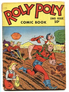 Roly Poly #1 Golden-Age Superhero comic book-Steel Sterling