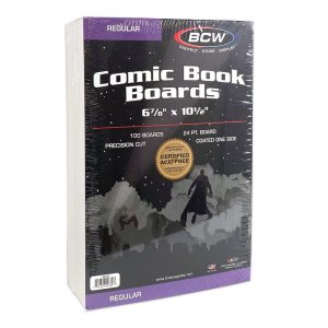 Regular Comic Backing Boards 100 Boards per Pack