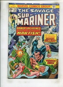 SUB-MARINER #70 (8.5) 1ST PIRANHA!! 1974
