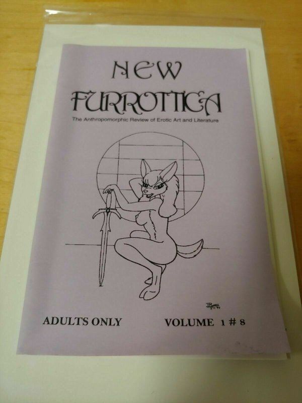 New Furrottica Purple HTF Vol1 No 8 Furry Anthropomorphic Art Fanzine Adult A1