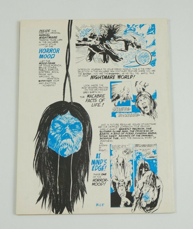 Nightmare Annual #1 1972 - Fernando Fernandez Doug Moench Bruce Jones low grade 