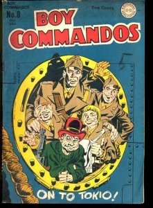 BOY COMMANDOS #8-WWII TOKYO COVER-1944 VG-JOE SIMON & JACK KIRBY ART