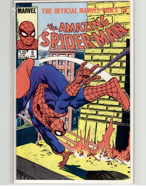 The Official Marvel Index to the Amazing Spider-Man #5 (1985) Spider-Man