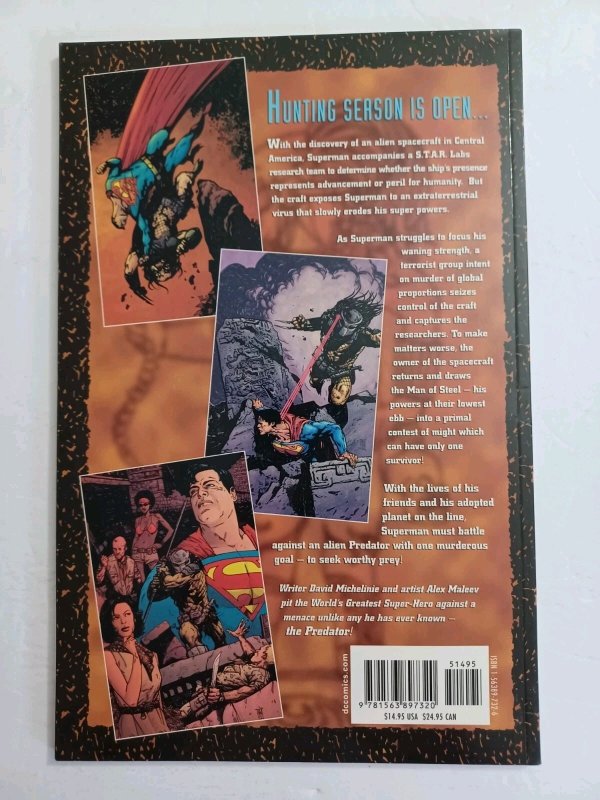 Superman vs Predator TPB Trade Paperback - 1st Print - Maleev - 2001 - NEW