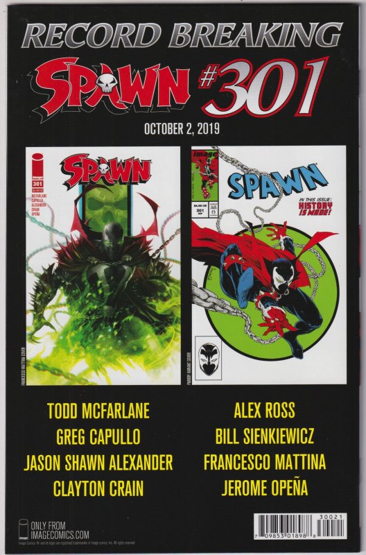 Spawn #300 Cover H (2019) Spawn