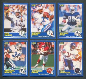 1989 Score Football Set (330) SGC MINT 9 Barry Sanders Rookie + Update Set (110)