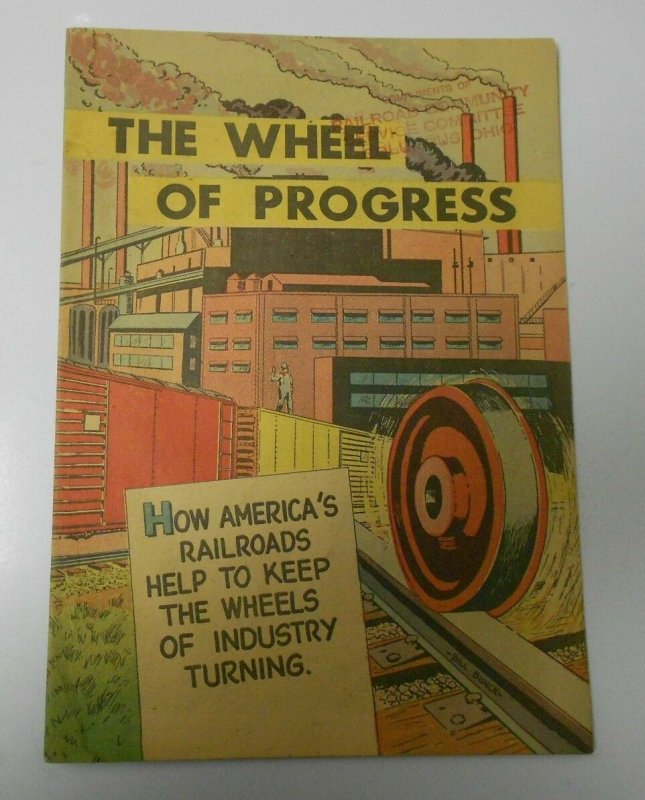 1957 10/57 The Wheel of Progress COMIC Give-Away PROMO Railroad VF+ 16 p. Unread