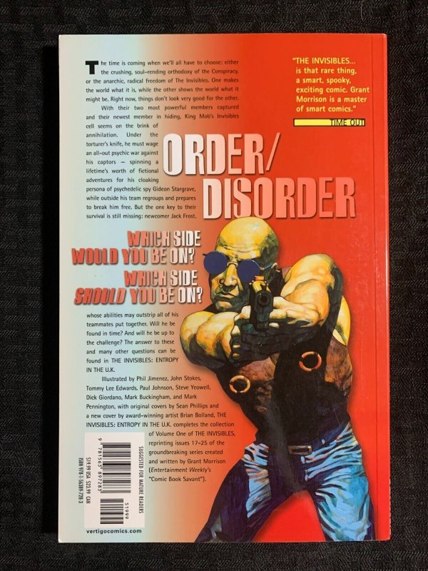 2001 THE INVISIBLES Entropy in the U.K. SC VF+ 8.5 5th DC Vertigo Comics