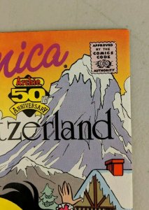 Veronica #15 (Archie Comics 1991) In Switzerland Skating Cover RARE - (5.5) 