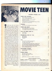 Movie Teen-Jane Powell-Kirk Douglas-Liz Taylor-Robert Stack-Dec-1950