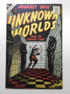Journey Into Unknown Worlds #54 from Atlas Comics! Sharp VG+ Condition!