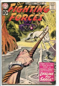 OUR FIGHTING FORCES #64-1960-DC-SILVER AGE-POOCH-LAST 10¢ ISSUE-GUNNER-SARGE-vg+