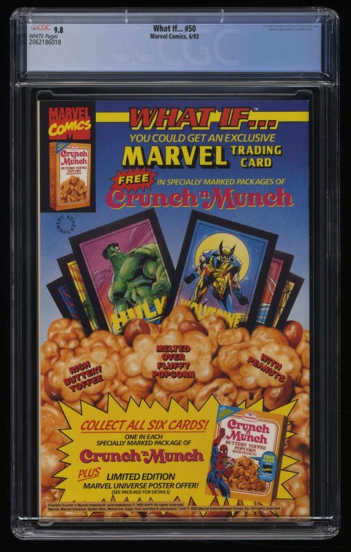 What If? (1989) #50 CGC NM/M 9.8 White Pages Newsstand Variant Edition!