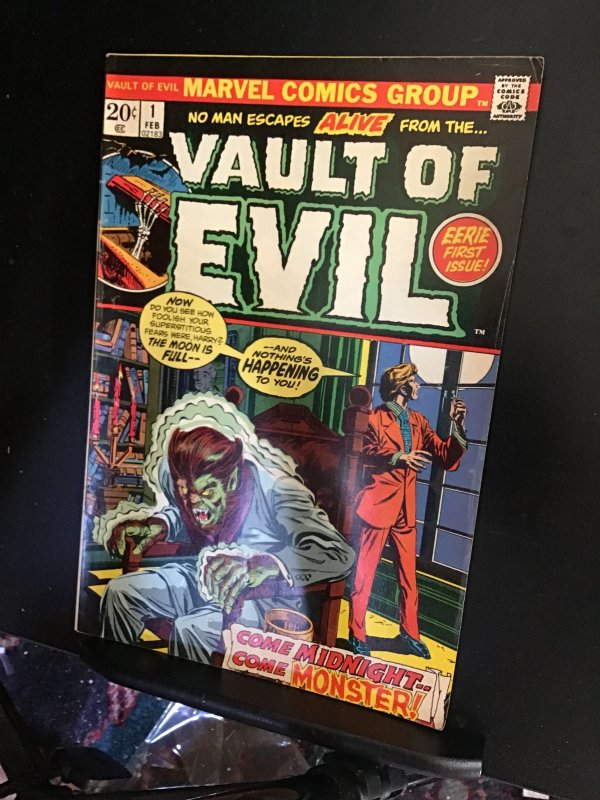 Vault of Evil #1 (1973) 1st Issue Key! Werewolf Cover! High-Grade VF- Wow!