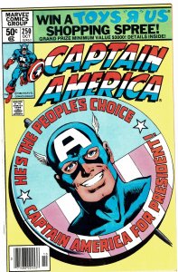 Captain America #250  John Byrne Newsstand  VF