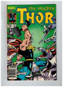 The Mighty Thor # 346 VF Marvel Copper Age Comic Book Walt Simonson Art S74