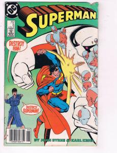 Superman #6 VF DC Comics Comic Book Byrne JLA June 1987 DE24