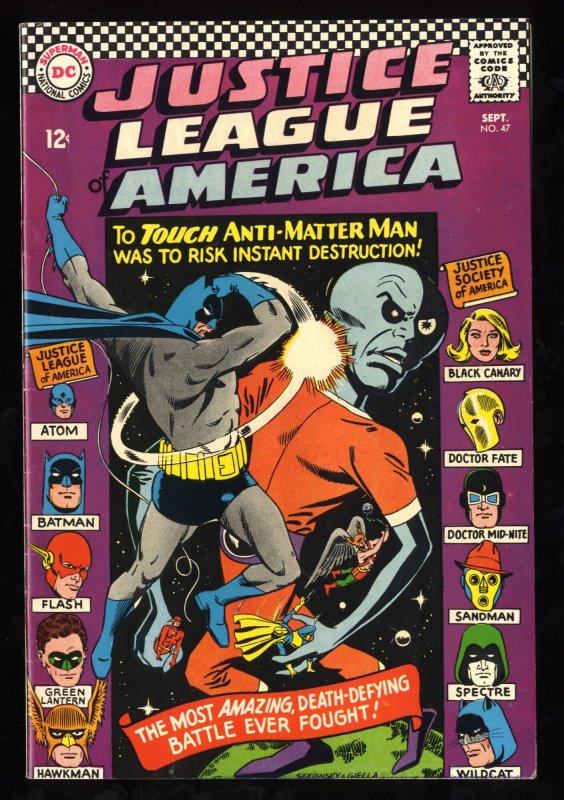 Justice League Of America #47 VF- 7.5 White Pages