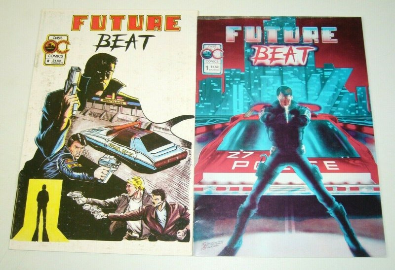 Future Beat #1-2 FN complete series - oasis comics - cop/crime - indy set 1986