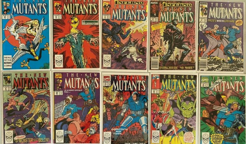 New mutants comic lot from:#2-99 35 difference avg 7.0 (range 6.0-8.0) (1983-91)