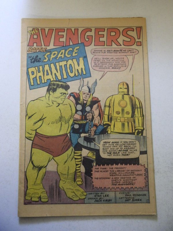 Avengers #2 1st App of Space Phantom! Coverless