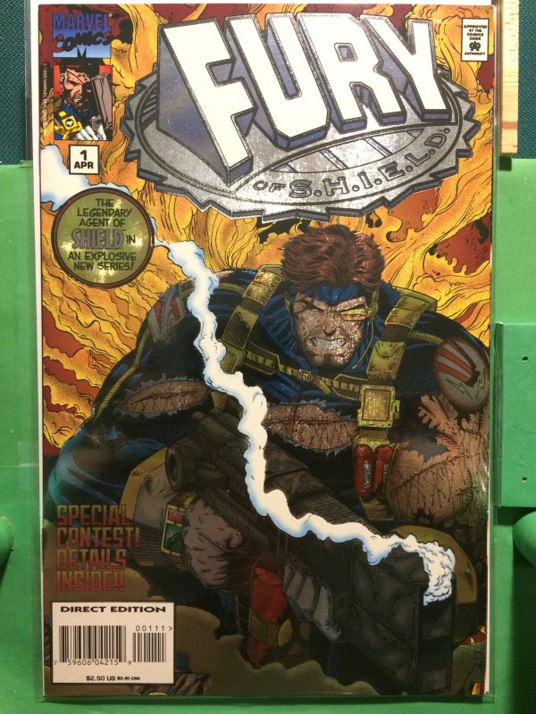 Fury of S.H.I.E.L.D. #1 metallic/reflective cover