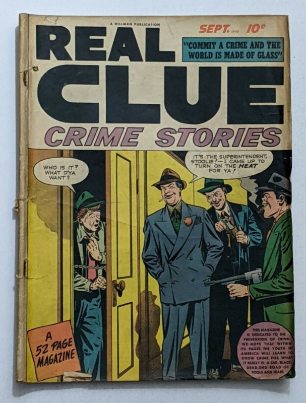 Real Clue Crime Stories Vol. 3 No. 7 (Sept 1948, Hillman) Good 2.0 