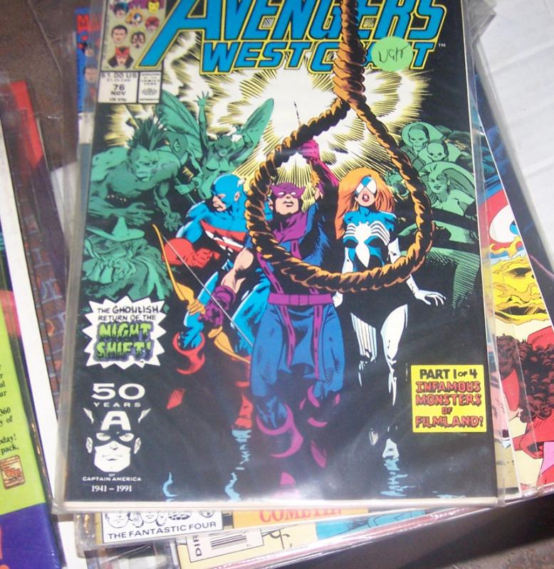 west coast avengers  #  76 NOV 1991  THE NIGHT SHIFT RETURNS +MONSTERS