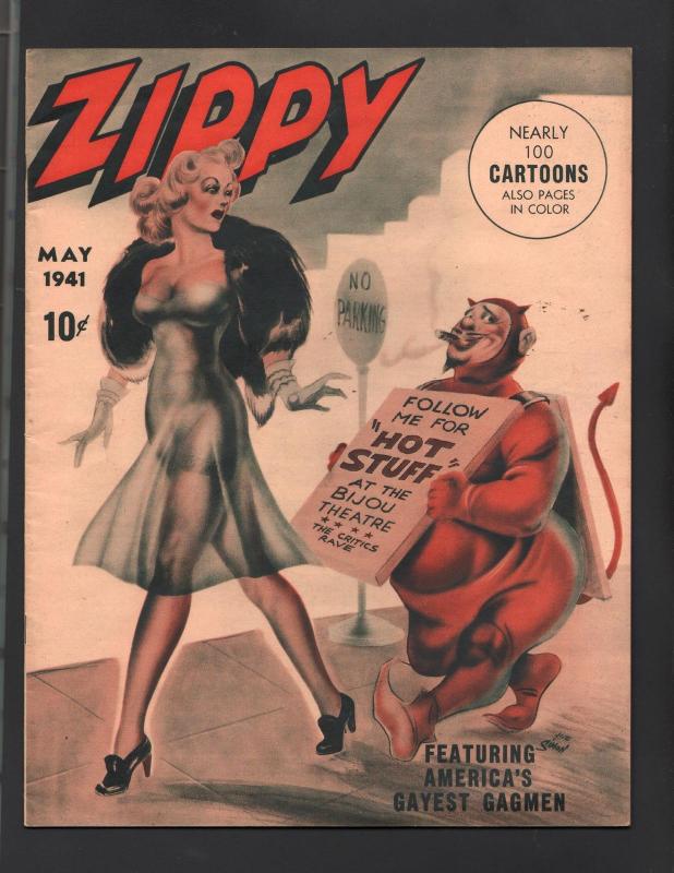 Zippy Magazine #1 May 1941- JOE SIMON cover- spicy cartoons VF/NM