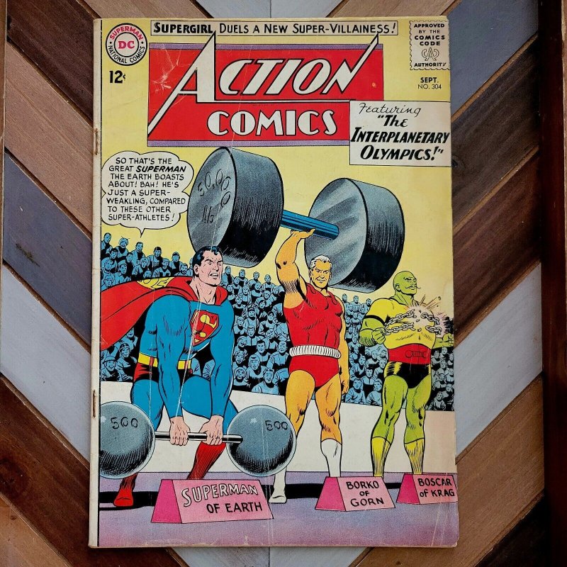 ACTION COMICS #304 VG+  (DC 1963) SUPERMAN, 1st app BLACK FLAME (Zora Vi-Lar) 