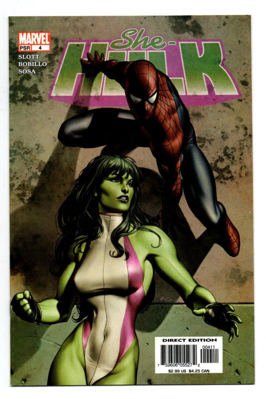 She-Hulk #4 - Spider-man - Adi Granov - 2004 - NM