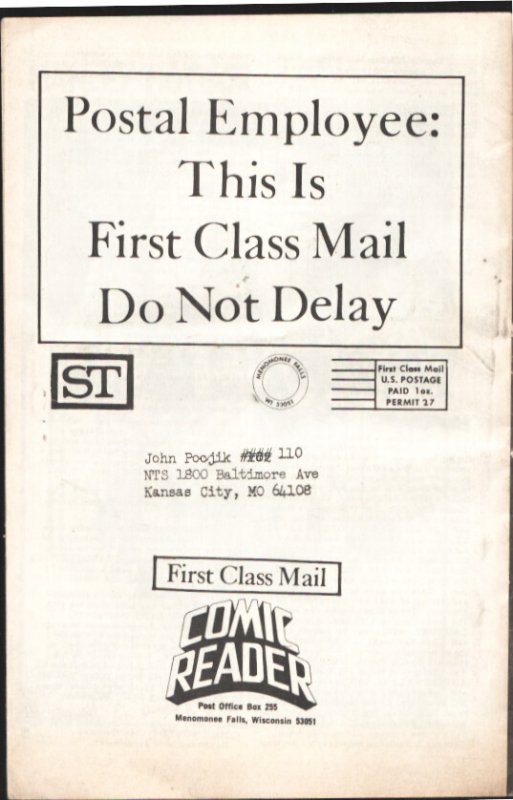 Comic Reader #110 1974-Luke Cage-Powerman cover-Roy Thomas Resigns From Marve...