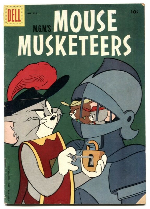 Mouse Musketeers -Four Color Comics #728 1956 VG