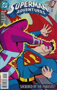 Superman Adventures #24 VG ; DC | low grade comic All Ages Mark Millar Parasite