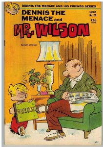DENNIS THE MENACE & HIS FRIENDS 20 VG-F 1973 MR WILSON