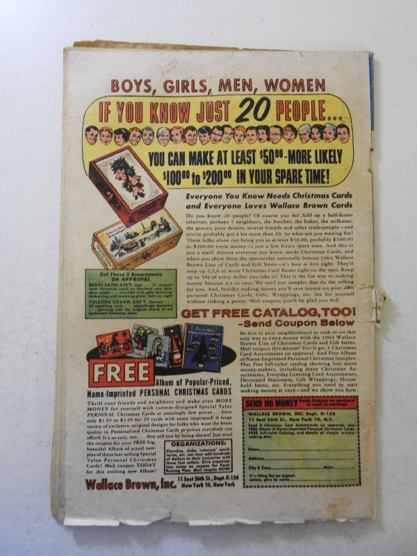 Strange Tales #125 (1964) GD- Condition 1 in spine split, moisture damage