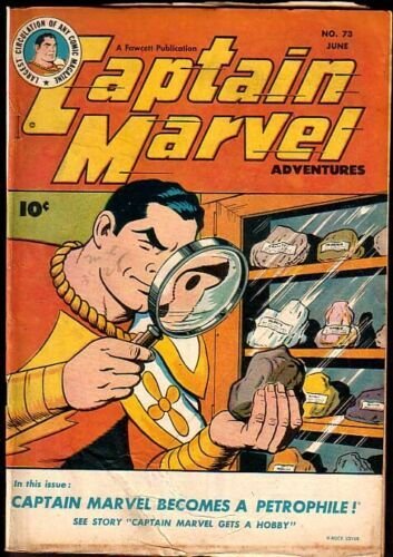 CAPTAIN MARVEL ADVENTURES #73-MAGNIFYING GLASS CVR G/VG 