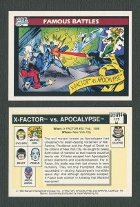 1990 Marvel Comics Card  #117 (X-Factor vs Apocalypse)  NM